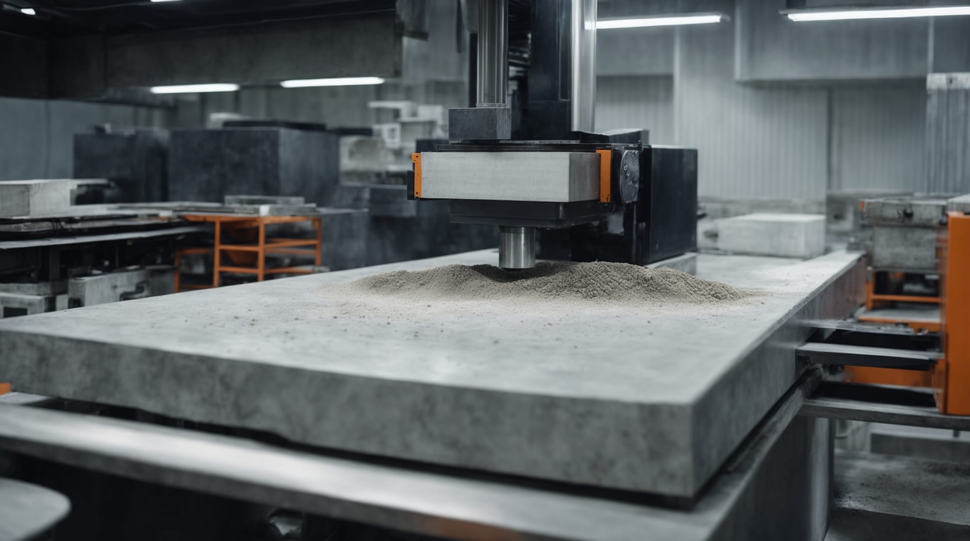 Cutting-edge concrete materials being tested in a modern laboratory setting