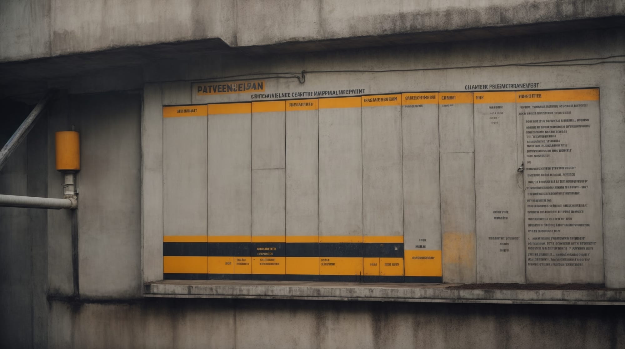 Graphic of a preventive maintenance checklist for a dry concrete batching plant.