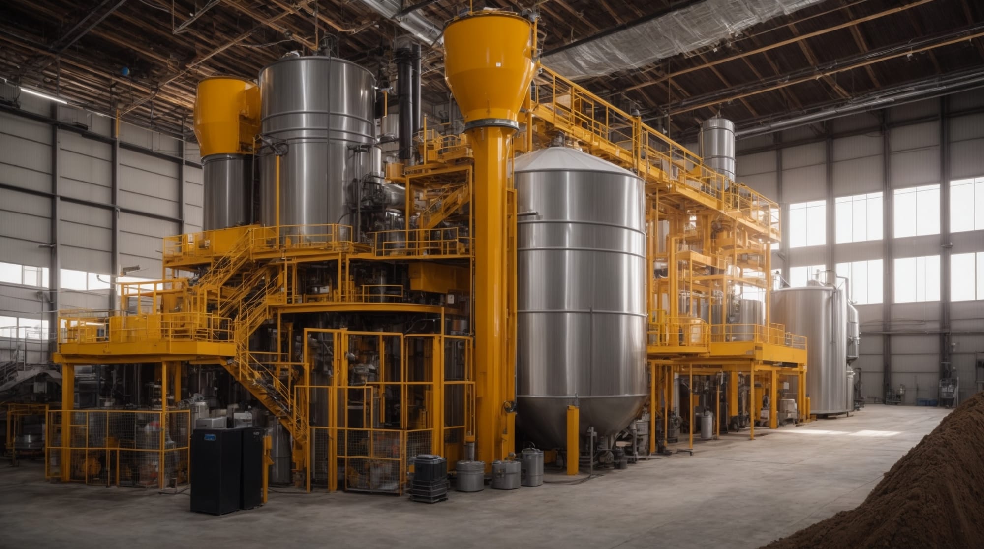 graph demonstrating the efficiency improvements in modern dry batching plants