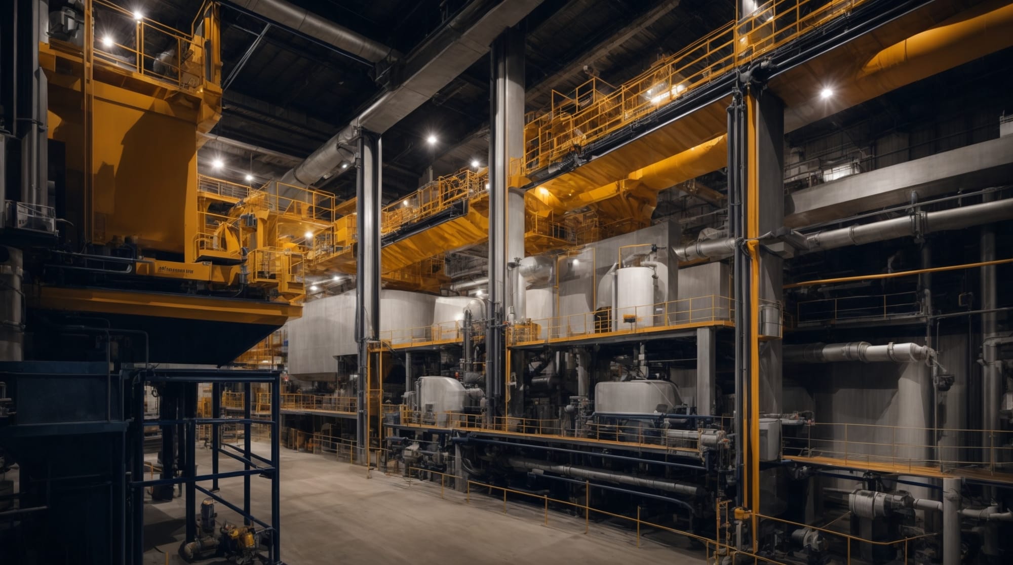 Modern dry concrete batching plant with automated systems