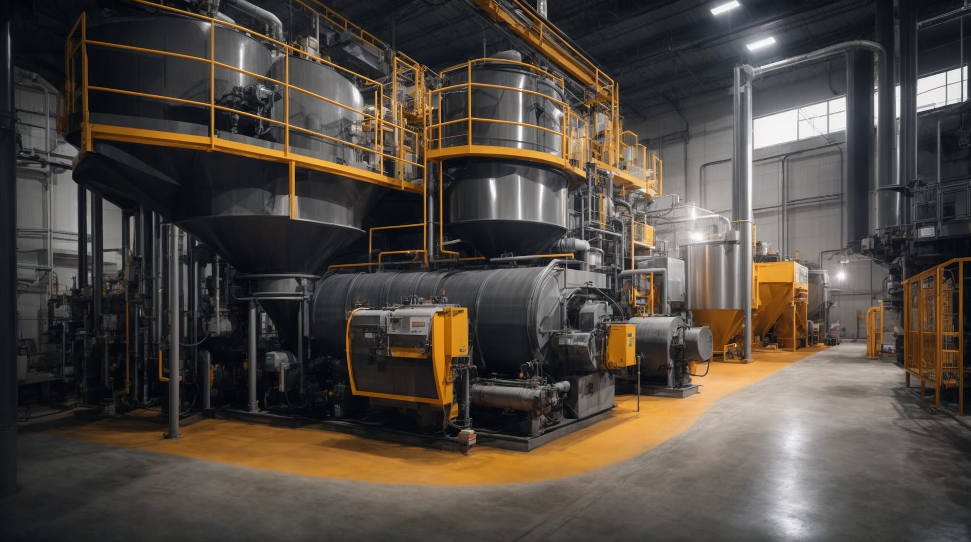 automated systems in a modern dry concrete batching plant