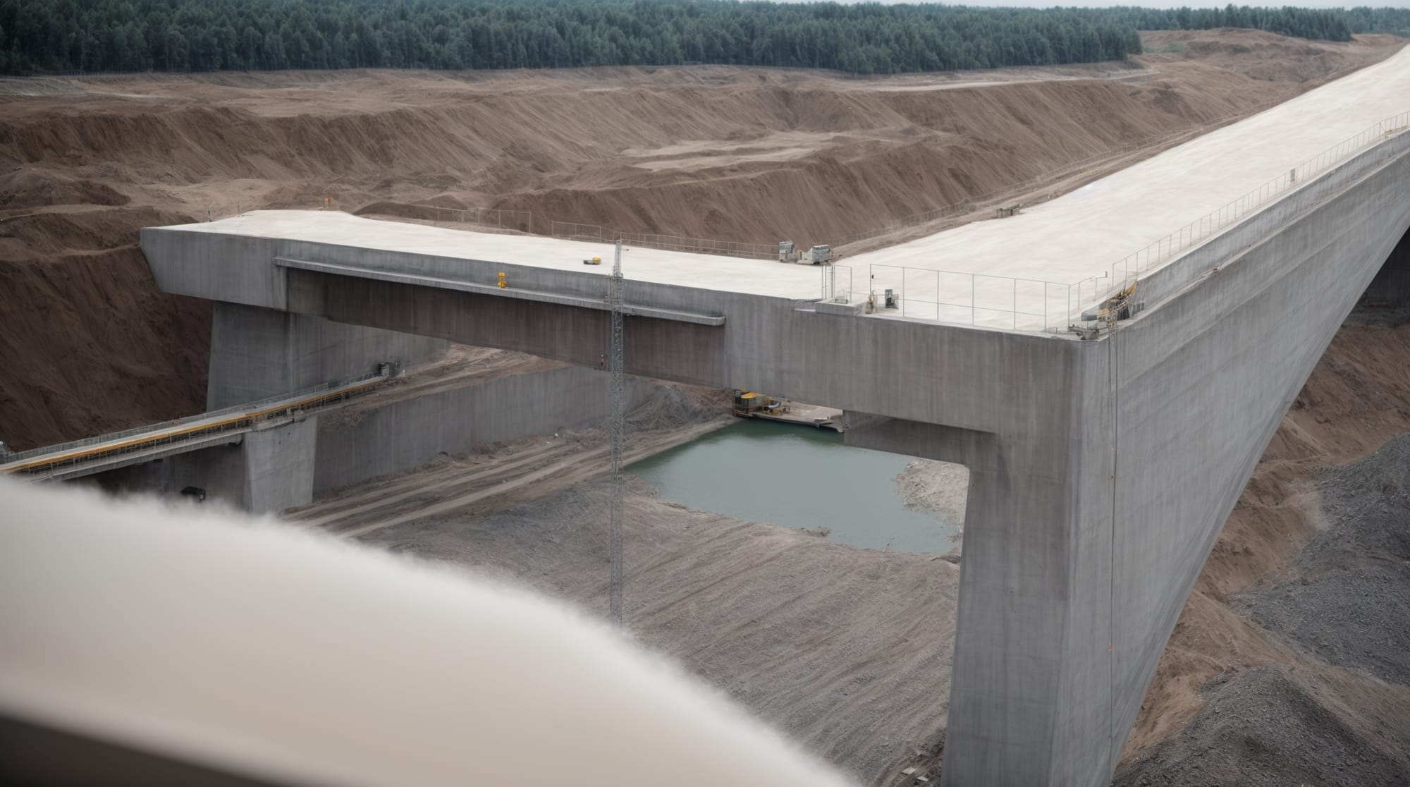 photo of High-performance concrete being used in bridge construction