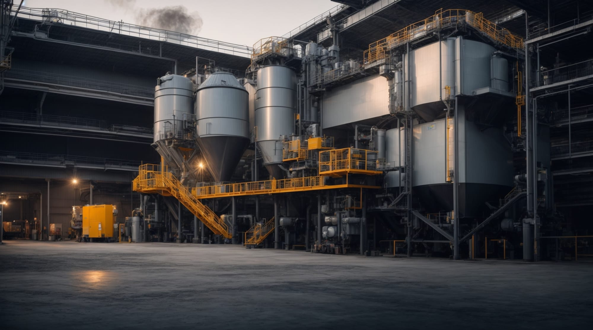 A modern dry concrete batching plant with modular design