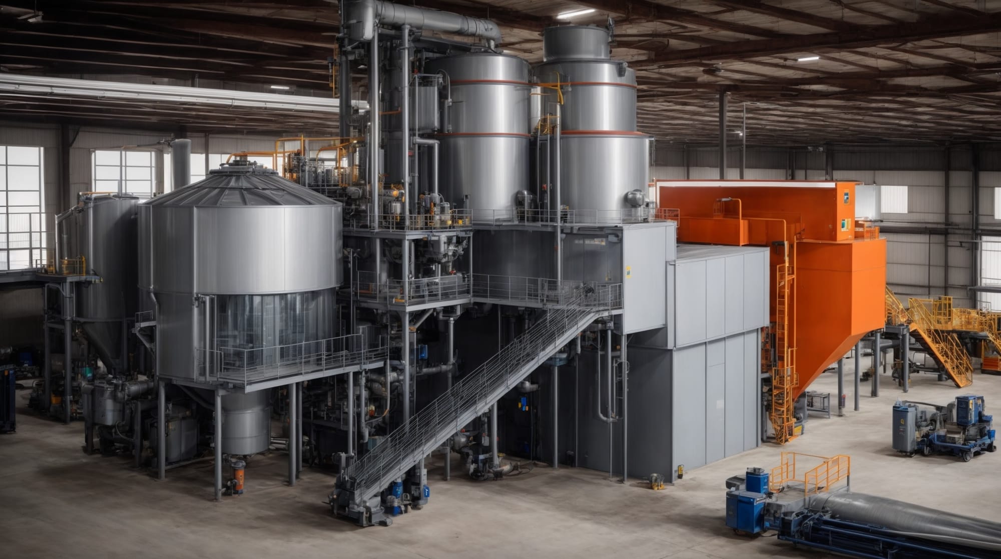 modular design Flexible modular components of a dry concrete batching plant