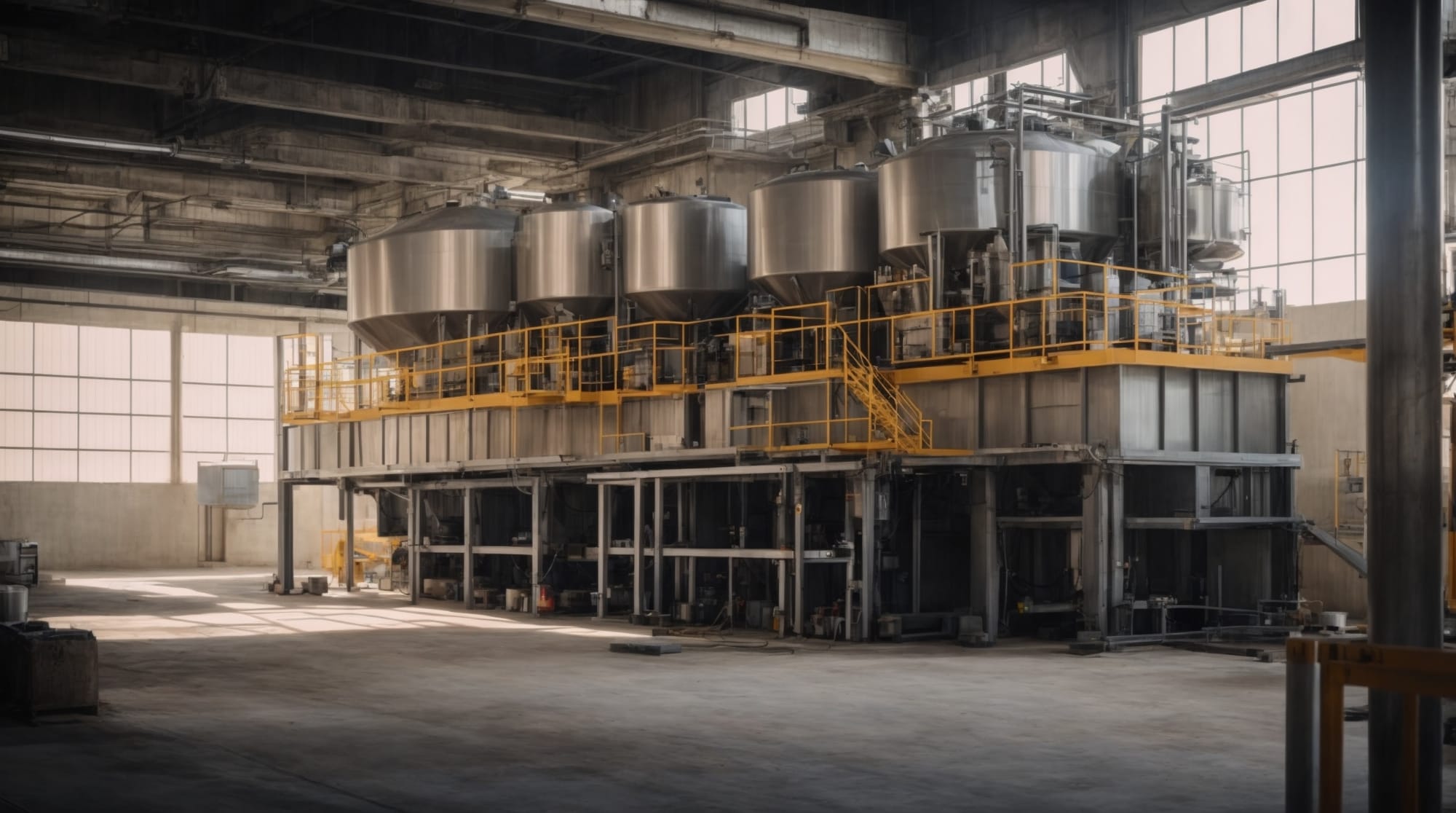 sustainable dry concrete batching setup