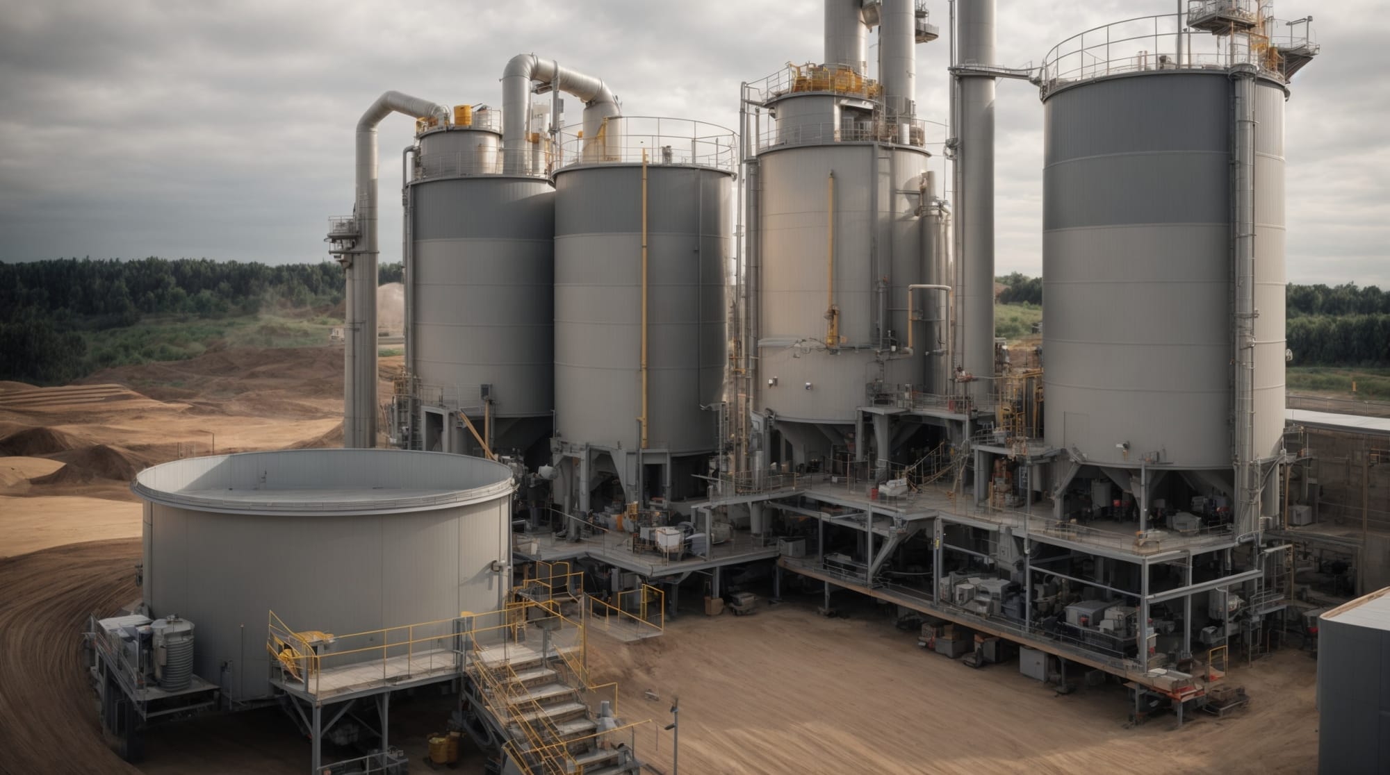 Energy-efficient dry concrete batching setup