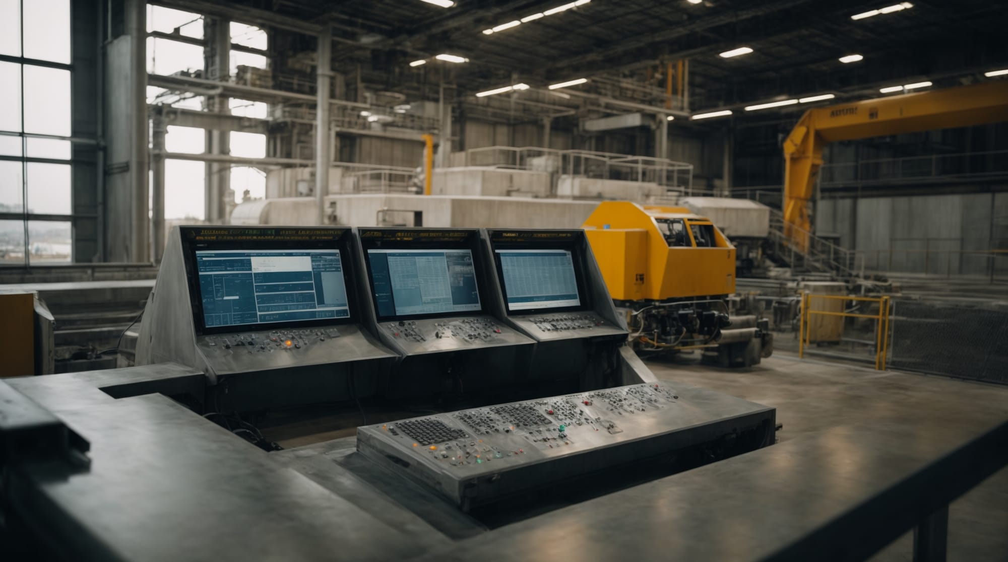 advanced control systems in a concrete batching plant