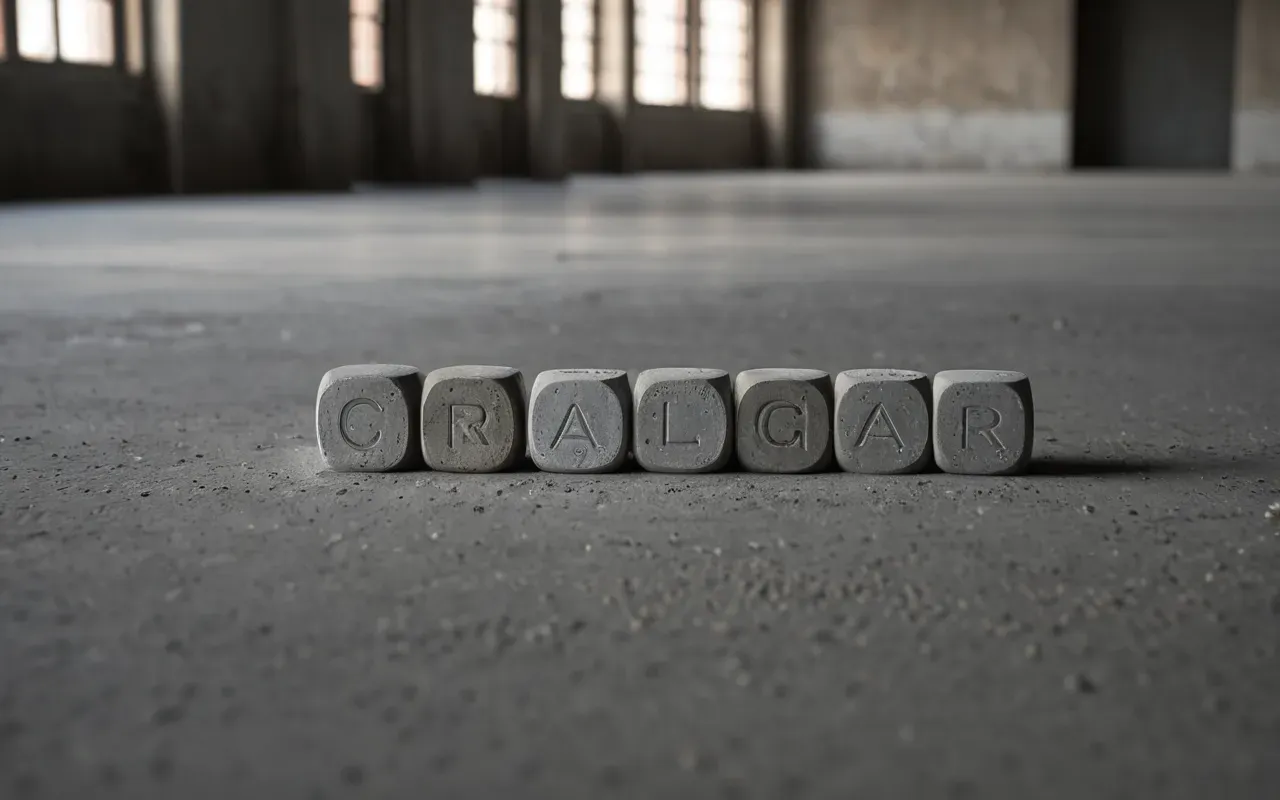 Editorial still life of concrete samples on a clean surface with soft diffused lighting and neutral tones